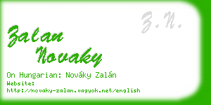 zalan novaky business card